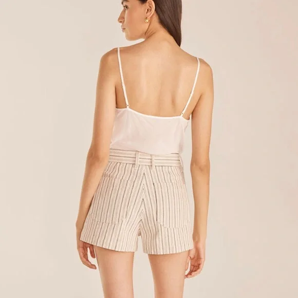 Rebecca Taylor STRIPED TWILL SHORT